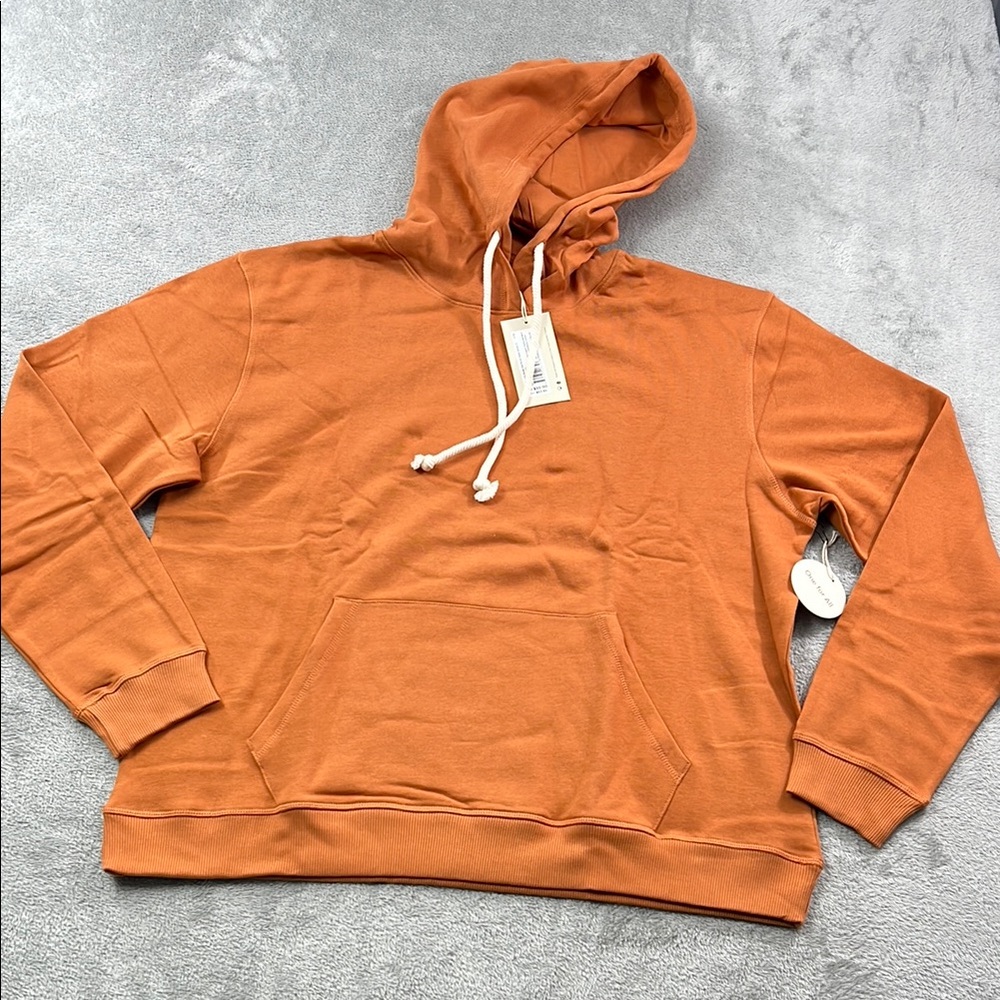 NEW Pact XL Womens Orange Hoodie Unisex Amber Brown One-for-All Hoodie